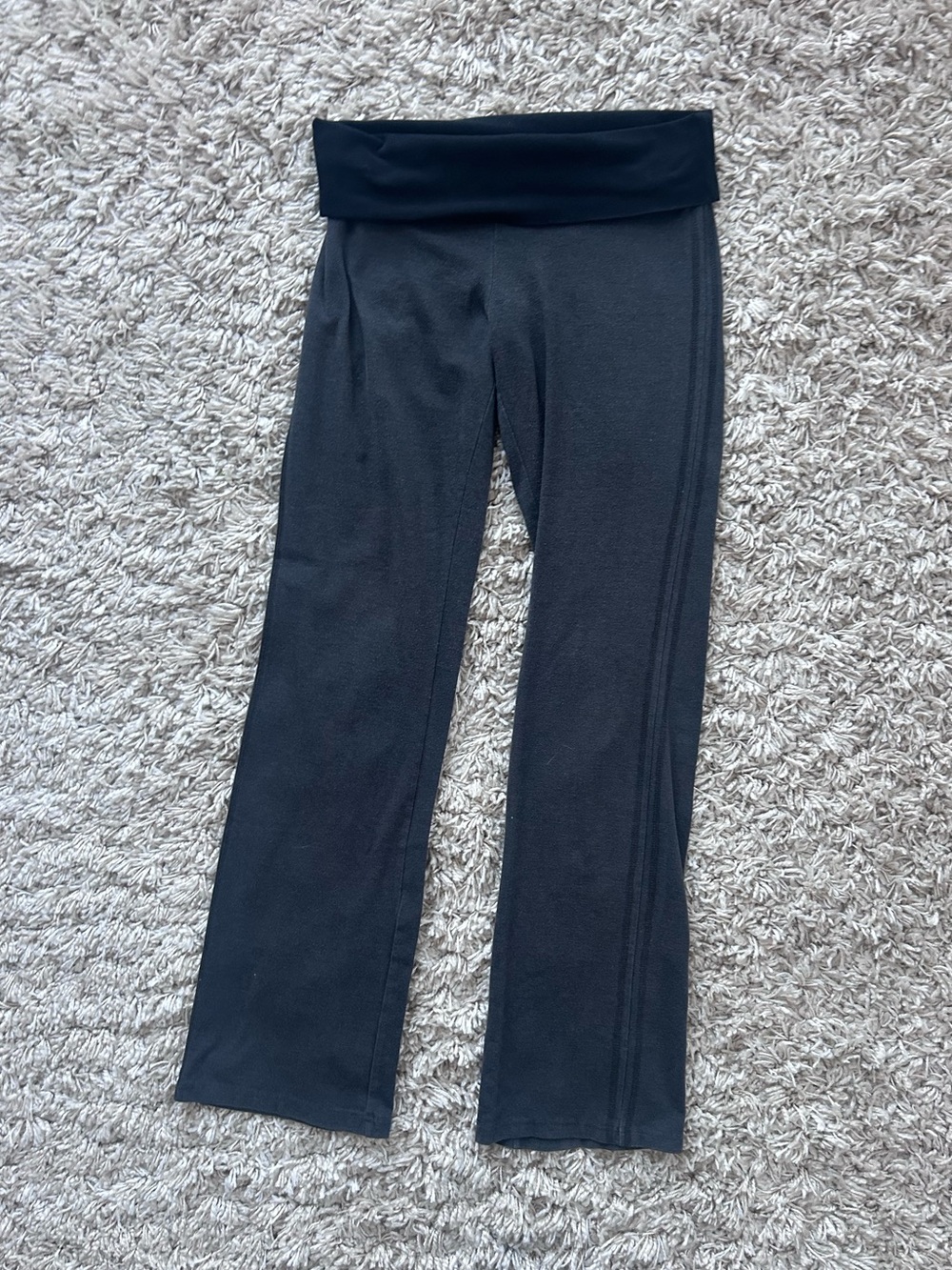 SO Black High-Waist Folded Waistband Leggings